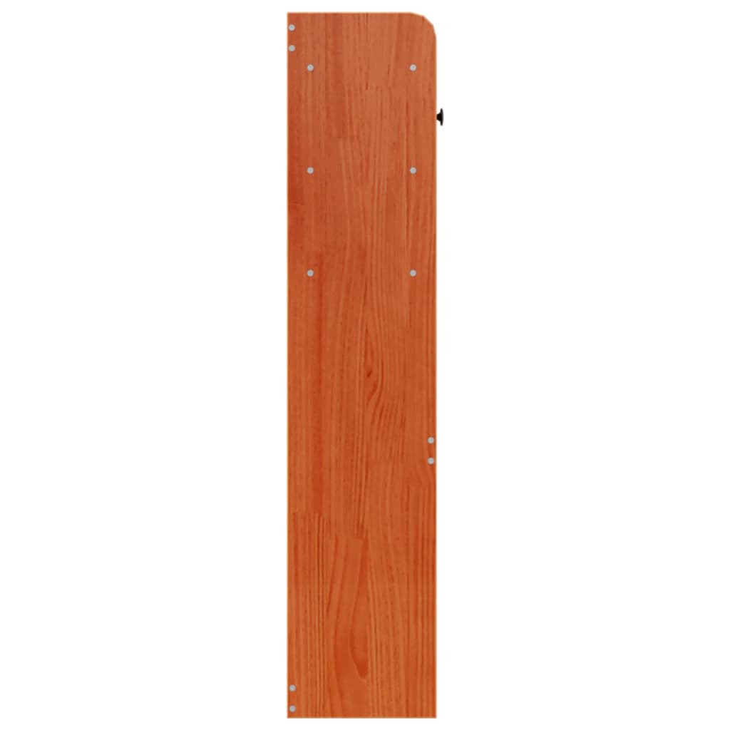 Hoofdbord met opbergruimte 100 cm massief grenenhout wasbruin