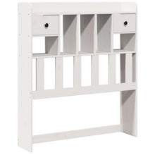 Hoofdbord met opbergruimte 90 cm massief grenenhout wit
