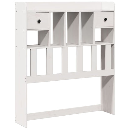 Hoofdbord met opbergruimte 90 cm massief grenenhout wit