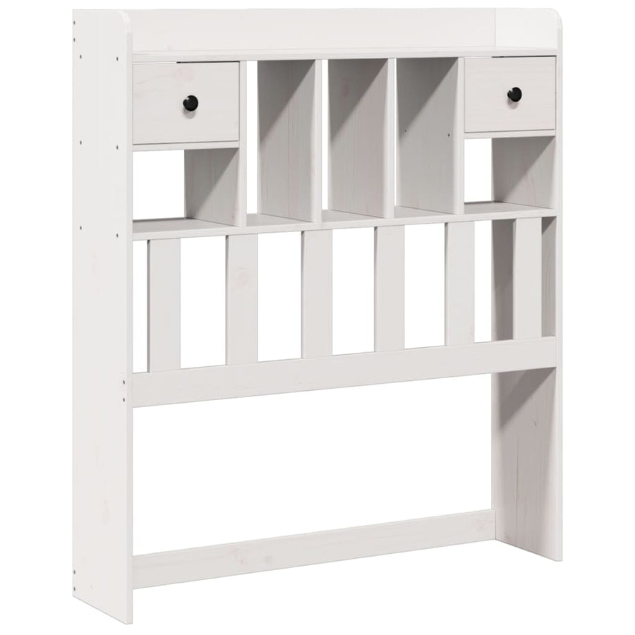 Hoofdbord met opbergruimte 90 cm massief grenenhout wit