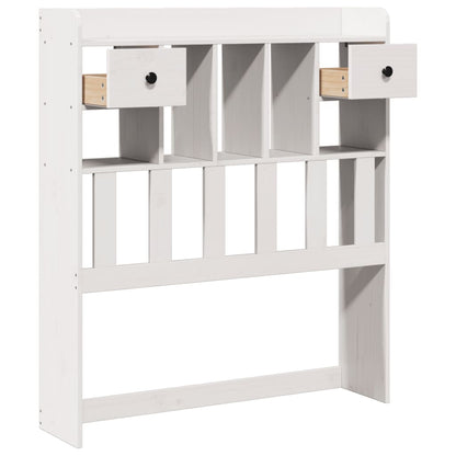 Hoofdbord met opbergruimte 90 cm massief grenenhout wit