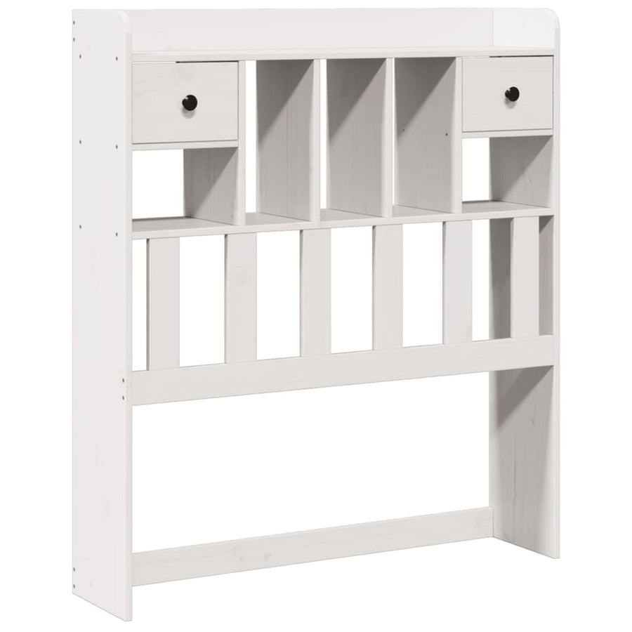 Hoofdbord met opbergruimte 75 cm massief grenenhout wit