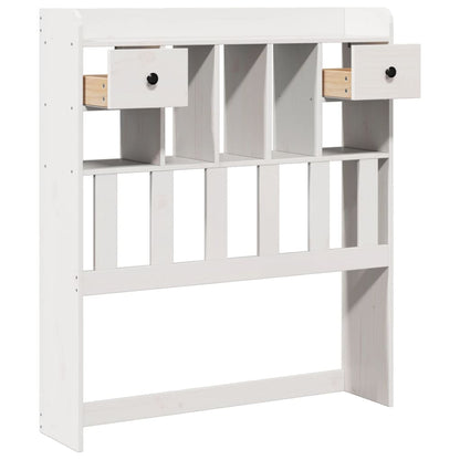 Hoofdbord met opbergruimte 75 cm massief grenenhout wit