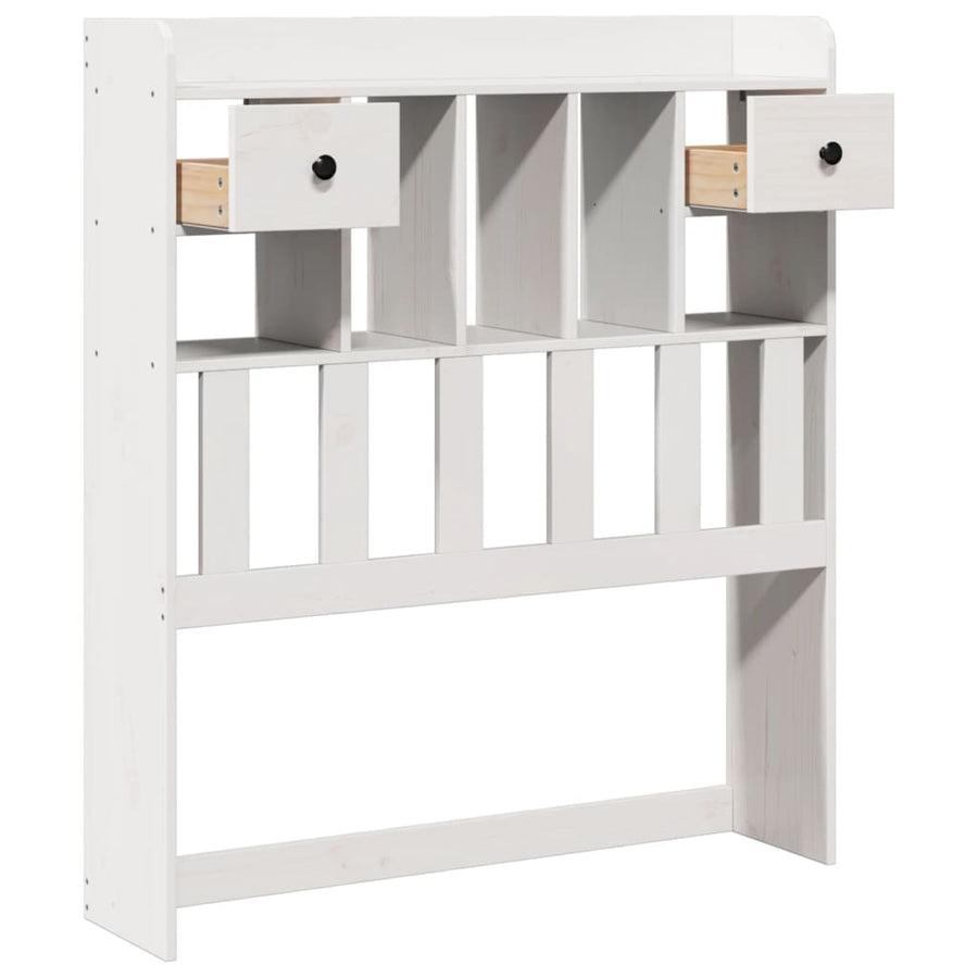 Hoofdbord met opbergruimte 75 cm massief grenenhout wit