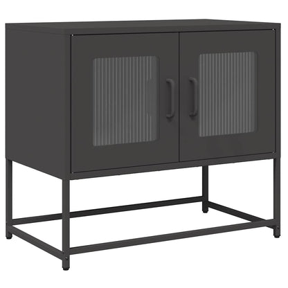 Tv-meubel 68x39x60,5 cm koudgewalst staal zwart