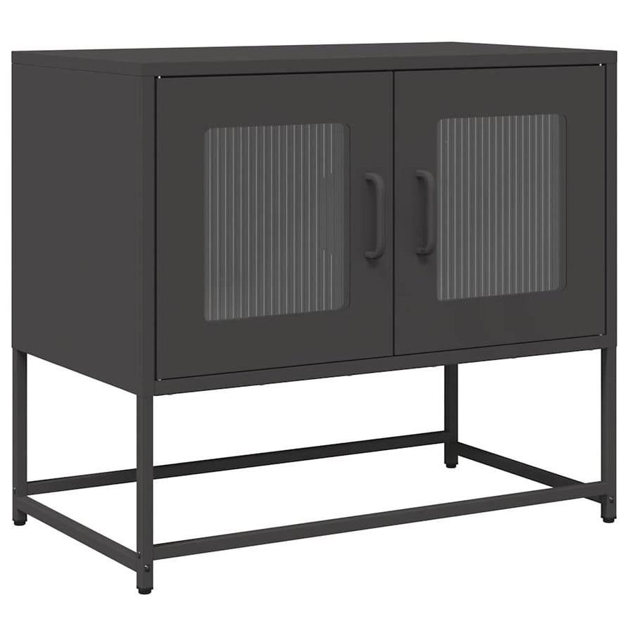 Tv-meubel 68x39x60,5 cm koudgewalst staal zwart