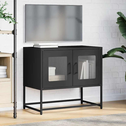 Tv-meubel 68x39x60,5 cm koudgewalst staal zwart