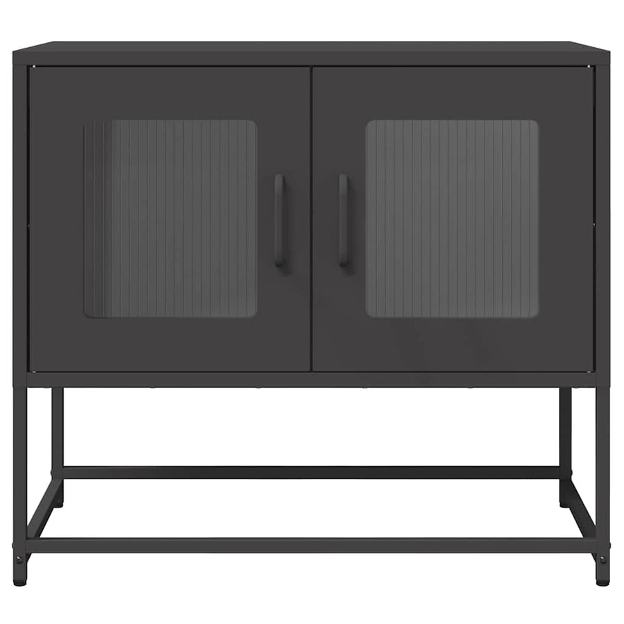 Tv-meubel 68x39x60,5 cm koudgewalst staal zwart