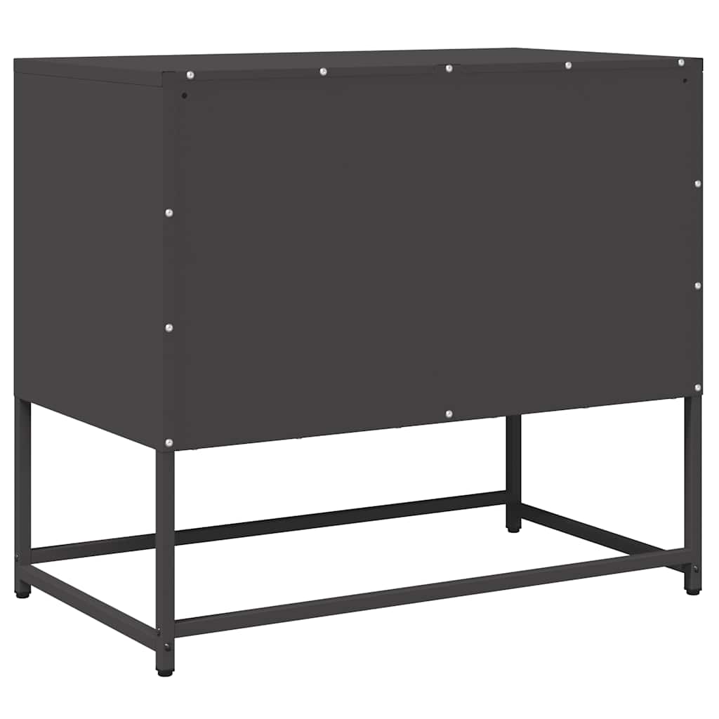 Tv-meubel 68x39x60,5 cm koudgewalst staal zwart