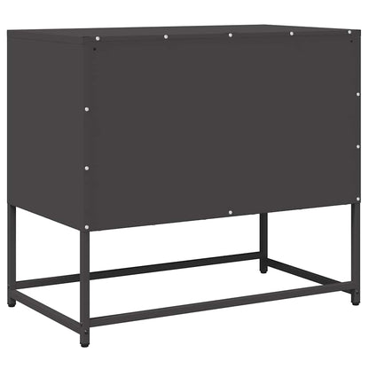 Tv-meubel 68x39x60,5 cm koudgewalst staal zwart