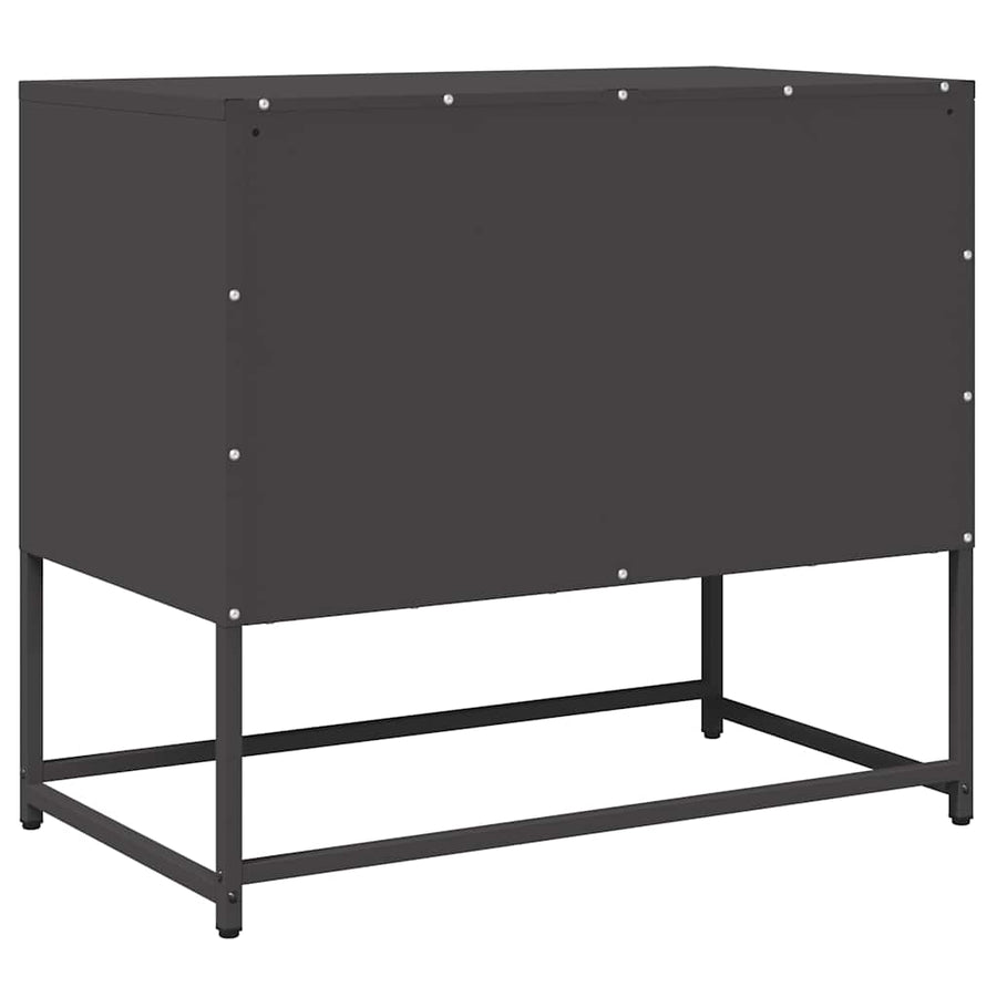 Tv-meubel 68x39x60,5 cm koudgewalst staal zwart