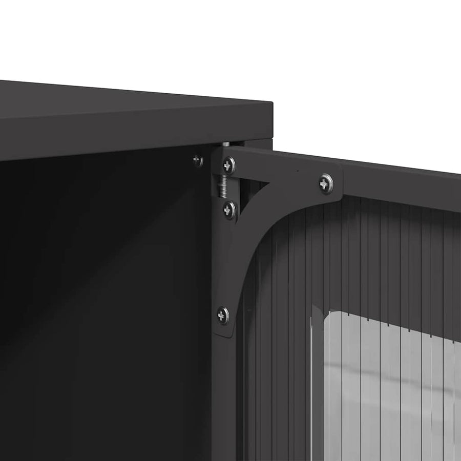 Tv-meubel 68x39x60,5 cm koudgewalst staal zwart