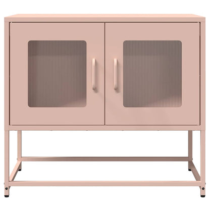 Tv-meubel 68x39x60,5 cm koudgewalst staal roze