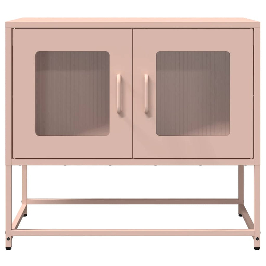 Tv-meubel 68x39x60,5 cm koudgewalst staal roze