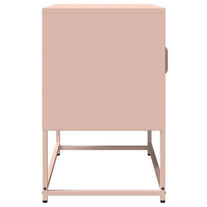 Tv-meubel 68x39x60,5 cm koudgewalst staal roze