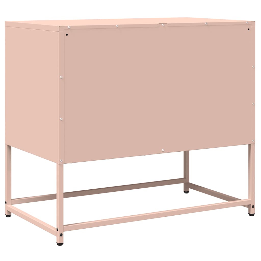 Tv-meubel 68x39x60,5 cm koudgewalst staal roze