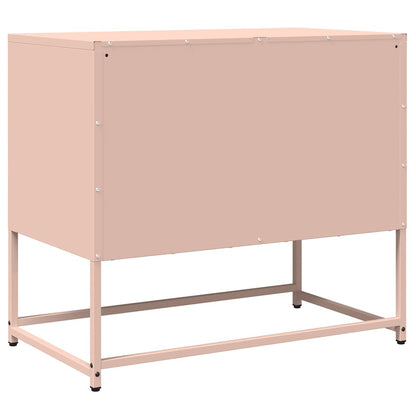Tv-meubel 68x39x60,5 cm koudgewalst staal roze