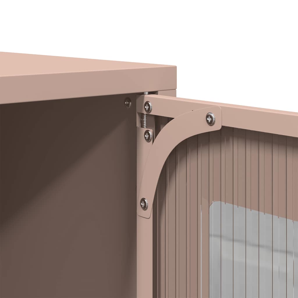 Tv-meubel 68x39x60,5 cm koudgewalst staal roze