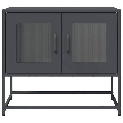 Tv-meubel 68x39x60,5 cm koudgewalst staal antracietkleurig