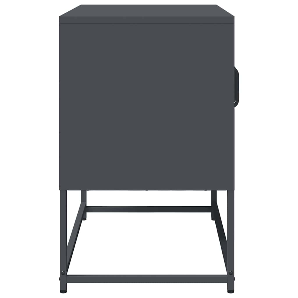 Tv-meubel 68x39x60,5 cm koudgewalst staal antracietkleurig
