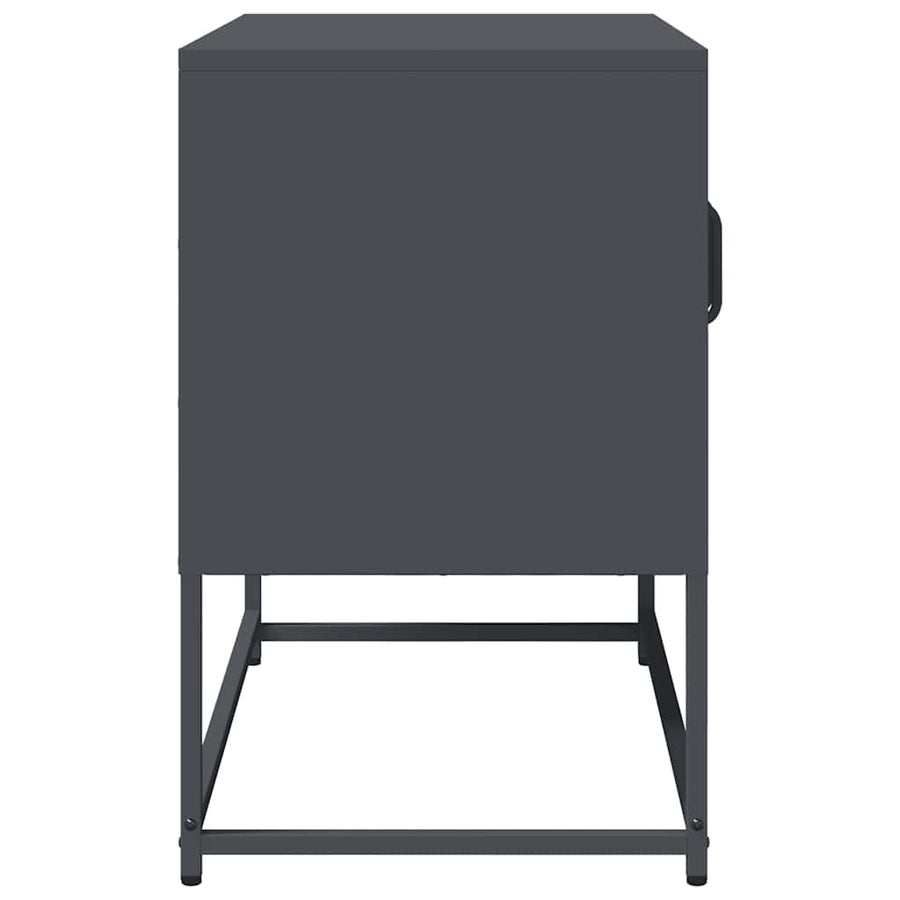 Tv-meubel 68x39x60,5 cm koudgewalst staal antracietkleurig