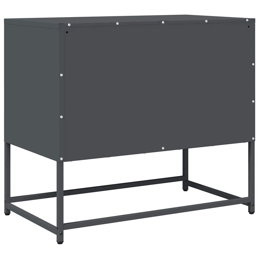 Tv-meubel 68x39x60,5 cm koudgewalst staal antracietkleurig