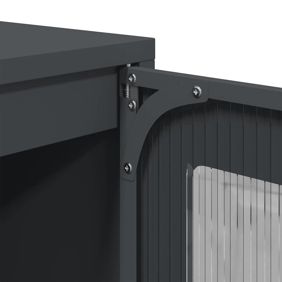 Tv-meubel 68x39x60,5 cm koudgewalst staal antracietkleurig