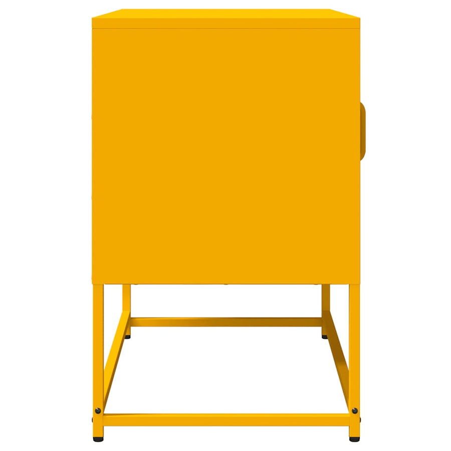 Tv-meubel 68x39x60,5 cm koudgewalst staal mosterdgeel