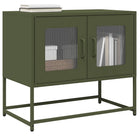 TV cabinet 68x39x60.5 cm cold rolled steel olive green
