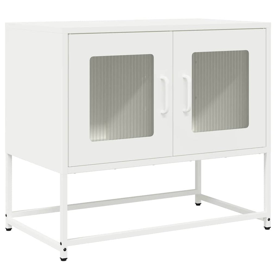 Tv-meubel 68x39x60,5 cm koudgewalst staal wit