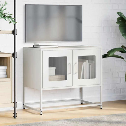 Tv-meubel 68x39x60,5 cm koudgewalst staal wit