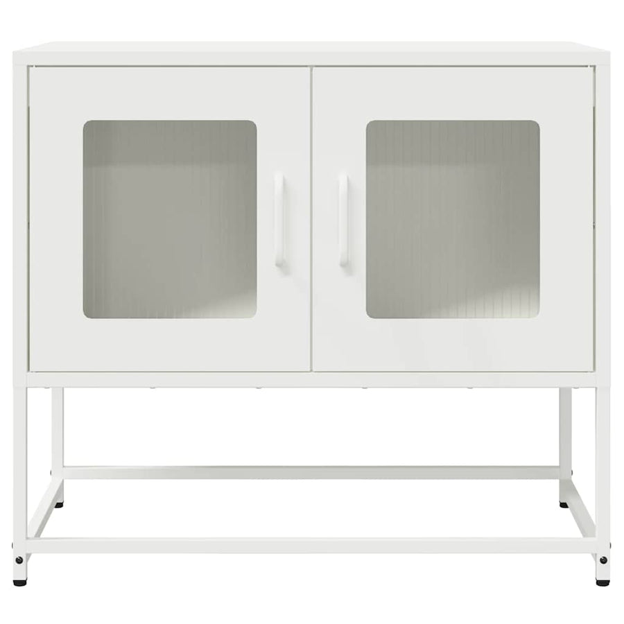 Tv-meubel 68x39x60,5 cm koudgewalst staal wit