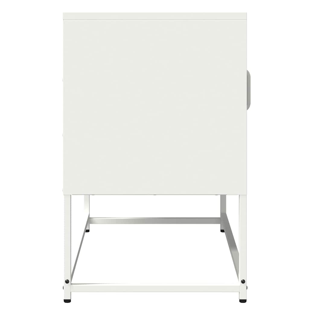 Tv-meubel 68x39x60,5 cm koudgewalst staal wit