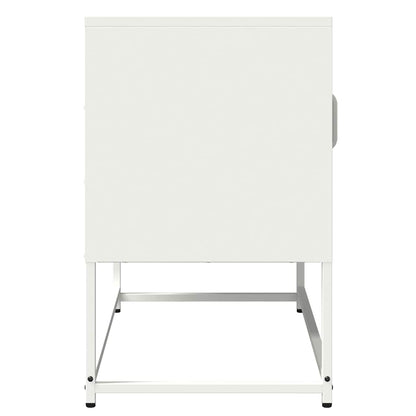 Tv-meubel 68x39x60,5 cm koudgewalst staal wit