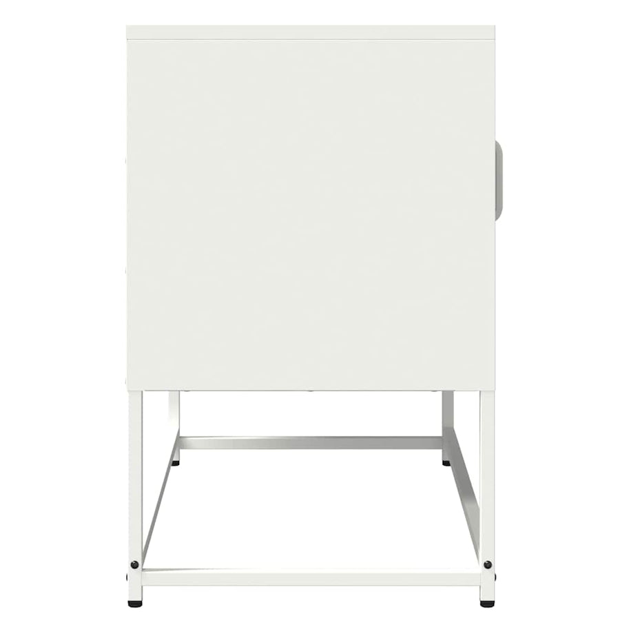 Tv-meubel 68x39x60,5 cm koudgewalst staal wit