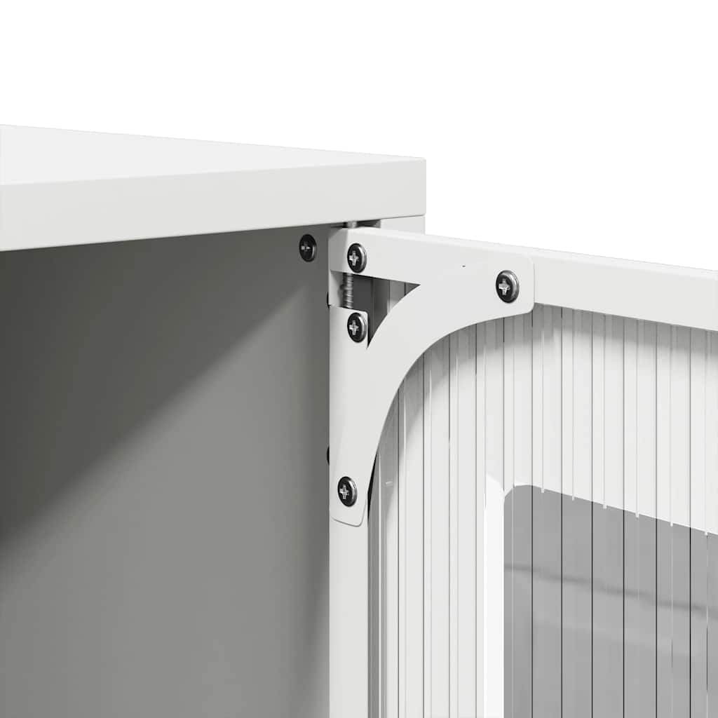 Tv-meubel 68x39x60,5 cm koudgewalst staal wit