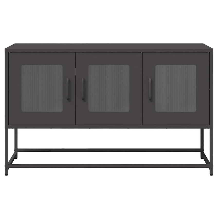 Tv-meubel 100,5x39x60,5 cm koudgewalst staal zwart