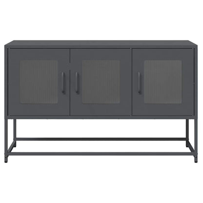 Tv-meubel 100,5x39x60,5 cm koudgewalst staal antracietkleurig