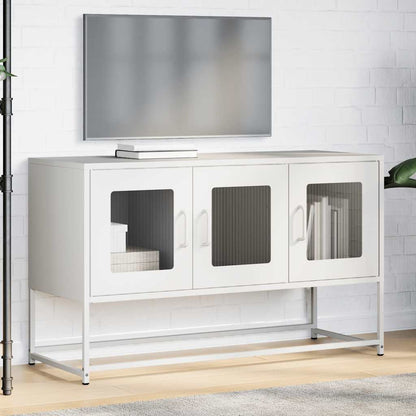 Tv-meubel 100,5x39x60,5 cm koudgewalst staal wit