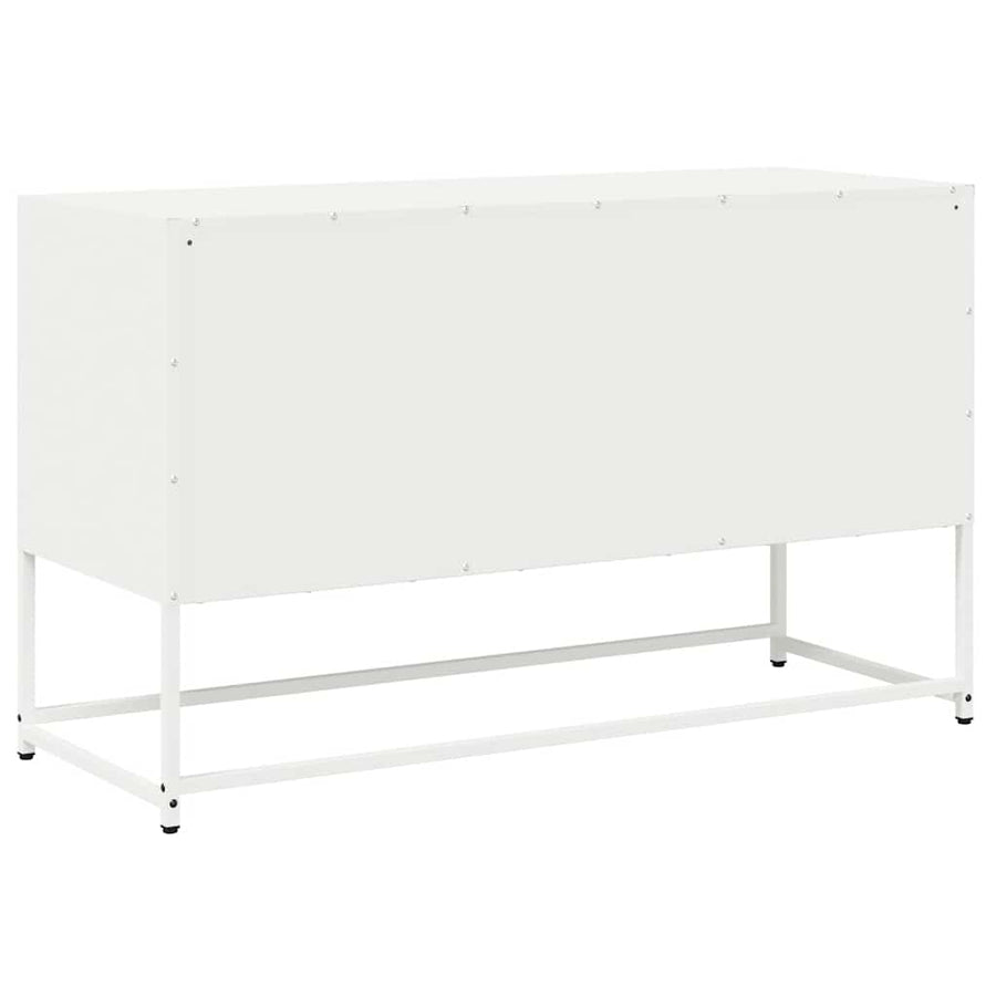 Tv-meubel 100,5x39x60,5 cm koudgewalst staal wit