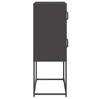 Hoge kast 68x39x107 cm staal zwart