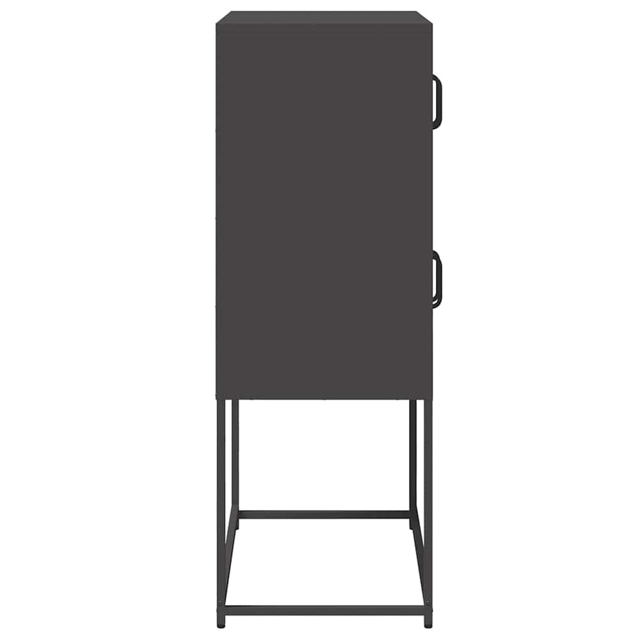 Hoge kast 68x39x107 cm staal zwart