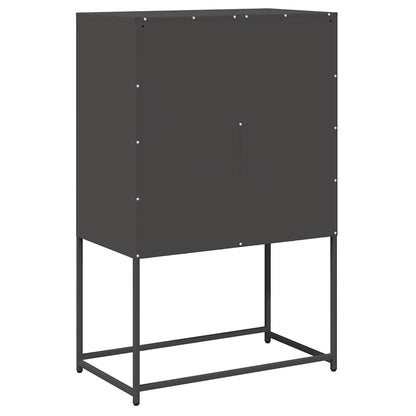 Hoge kast 68x39x107 cm staal zwart