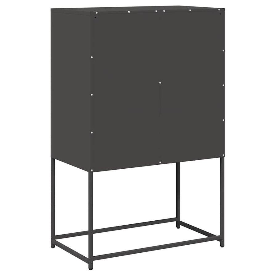 Hoge kast 68x39x107 cm staal zwart