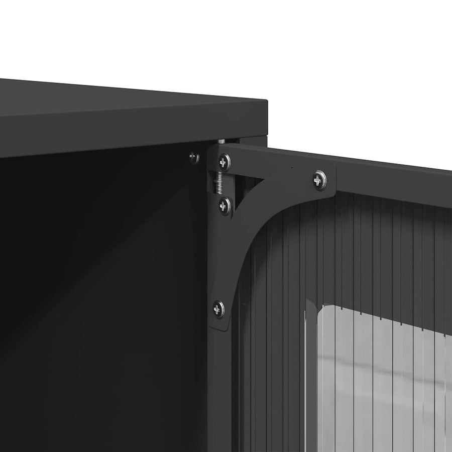 Hoge kast 68x39x107 cm staal zwart