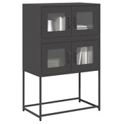 Tall cabinet 68x39x107 cm steel black