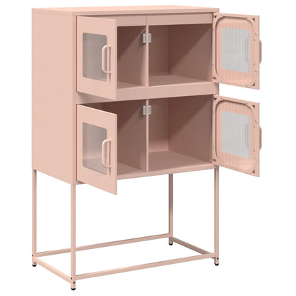 Hoge kast 68x39x107 cm staal roze
