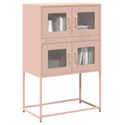 Tall cabinet 68x39x107 cm steel pink