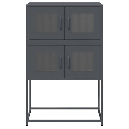 Hoge kast 68x39x107 cm staal antracietkleurig