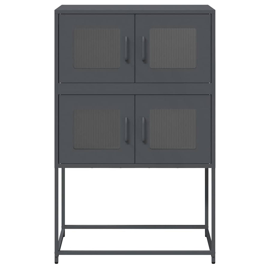 Hoge kast 68x39x107 cm staal antracietkleurig